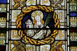 성녀 바르바라_photo by Fr James Bradley_in the Cathedral and Abbey Church of St Alban in St Albans_England.jpg